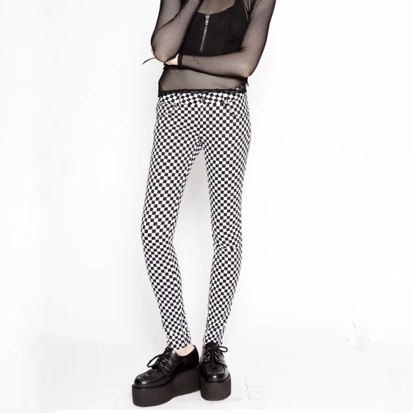 Tripp nyc Denim - TRIPP NYC DAANE GOODMAN T-Back‎ Checkerboard Women’s Size 24 Skinny Jeans